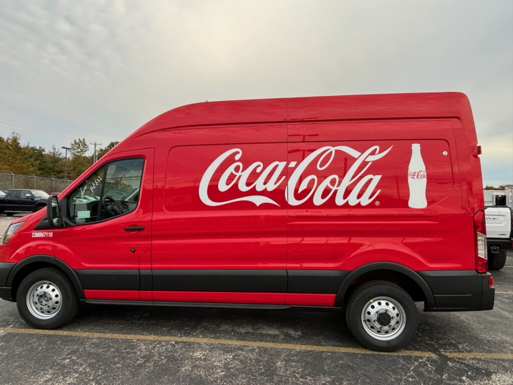 commercial vehicle branded fleet coca cola